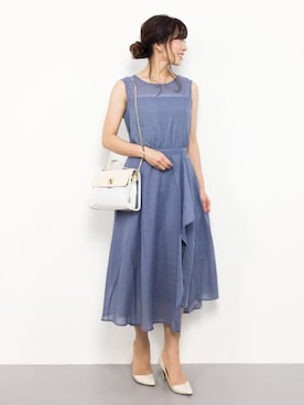 「PAGEBOY（ページボーイ）のイレヘムフリルワンピース（ワンピース）」を使った、RINAさん（レディース・160cm）の春コーディネート