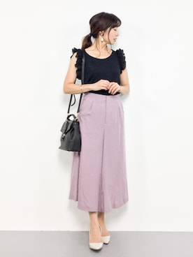 「salus（サルース）のアイテム（トップス）」を使った、RINAさん（レディース・160cm）の夏コーディネート