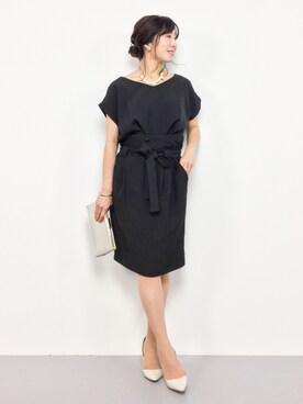 「Doula Doula（ドゥーラドゥーラ）のアイテム（ドレス）」を使った、RINAさん（レディース・160cm）の夏コーディネート