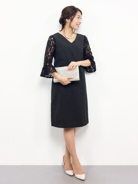 「Doula Doula（ドゥーラドゥーラ）のアイテム（ドレス）」を使った、RINAさん（レディース・160cm）の夏コーディネート