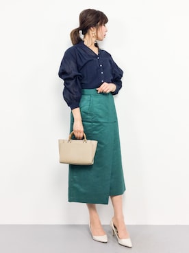 「LS Scene（エルエスシーン）のアイテム」を使った、RINAさん（レディース・160cm）の夏コーディネート