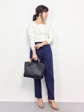 「PLAIN CLOTHING（プレーンクロージング）のアイテム（パンプス）」を使った、RINAさん（レディース・160cm）の夏コーディネート