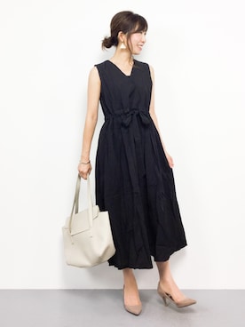 「PLAIN CLOTHING（プレーンクロージング）のアイテム（パンプス）」を使った、RINAさん（レディース・160cm）の夏コーディネート