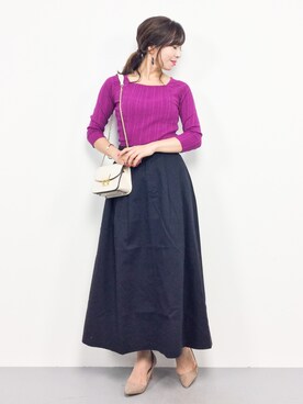 「PLAIN CLOTHING（プレーンクロージング）のアイテム（パンプス）」を使った、RINAさん（レディース・160cm）の秋コーディネート
