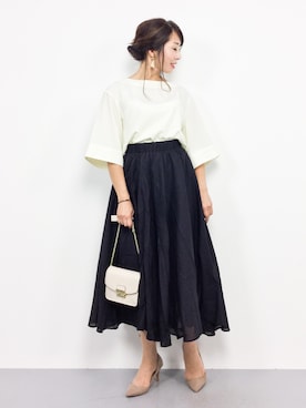 「PLAIN CLOTHING（プレーンクロージング）のアイテム（パンプス）」を使った、RINAさん（レディース・160cm）の秋コーディネート