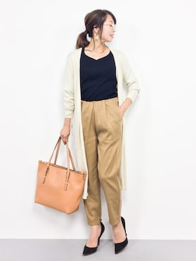 「BARCOS（バルコス）のアイテム」を使った、RINAさん（レディース・160cm）の秋コーディネート