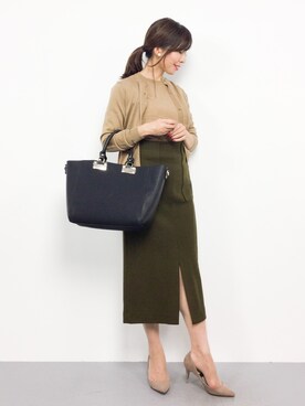 「PLAIN CLOTHING（プレーンクロージング）のアイテム（パンプス）」を使った、RINAさん（レディース・160cm）の秋コーディネート