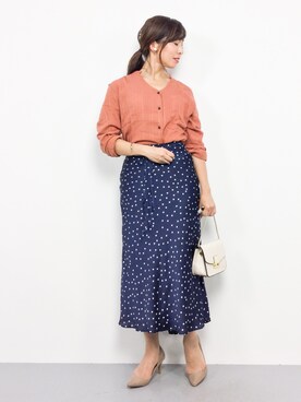 「PLAIN CLOTHING（プレーンクロージング）のアイテム（パンプス）」を使った、RINAさん（レディース・160cm）の秋コーディネート
