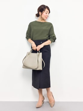 「PLAIN CLOTHING（プレーンクロージング）のアイテム（パンプス）」を使った、RINAさん（レディース・160cm）の秋コーディネート