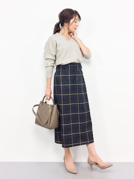 「PLAIN CLOTHING（プレーンクロージング）のアイテム（パンプス）」を使った、RINAさん（レディース・160cm）の秋コーディネート