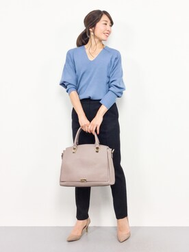 「PLAIN CLOTHING（プレーンクロージング）のアイテム（パンプス）」を使った、RINAさん（レディース・160cm）の秋コーディネート