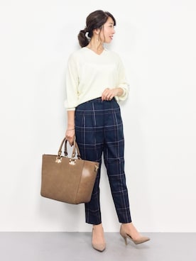 「PLAIN CLOTHING（プレーンクロージング）のアイテム（パンプス）」を使った、RINAさん（レディース・160cm）の秋コーディネート