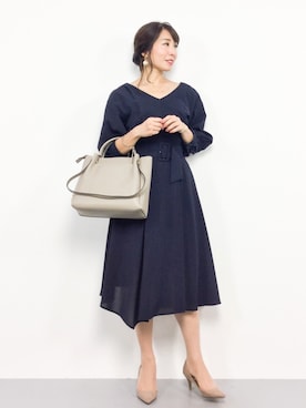 「PLAIN CLOTHING（プレーンクロージング）のアイテム（パンプス）」を使った、RINAさん（レディース・160cm）の秋コーディネート