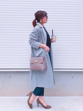 「ZOZO（ゾゾ）のスリムテーパードデニムパンツ［WOMEN］（デニムパンツ）」を使った、RINAさん（レディース・160cm）の秋コーディネート