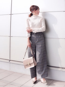 「RU（アールユー）のアイテム（パンツ）」を使った、RINAさん（レディース・160cm）の秋コーディネート