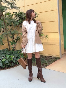「ap retro（アプレトロ）のアイテム（その他アウター）」を使った、RINAさん（レディース・160cm）の冬コーディネート