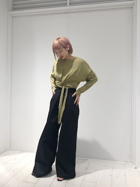 「アイテム（イヤリング）」を使った、erina kudoさん（レディース・152cm）の春コーディネート