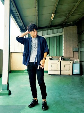 「kimono」｜「アイテム（その他シューズ）」を使った、YOYOさん（メンズ・170cm）の春コーディネート