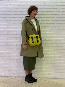 「THE SHINZONE（ザ　シンゾーン）のアイテム（スカート）」を使った、新田さん（レディース・165cm）の冬コーディネート