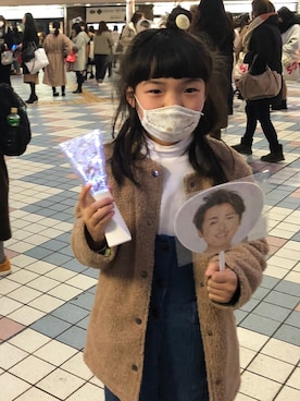「ZARA KIDS」｜「アイテム（ノーカラージャケット）」を使った、KOHa☆RUさん（キッズ・130cm）の冬コーディネート
