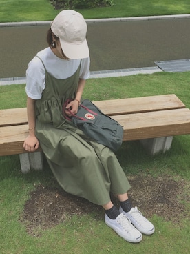 「CONVERSE（コンバース）のCONVERSE コンバース ジャック パーセル / JACK PURCEL（スニーカー）」を使った、みどりさん（レディース・160cm）の夏コーディネート