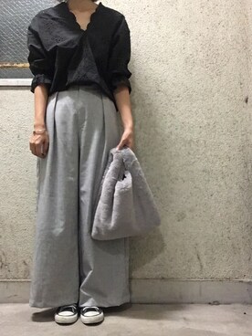 「MODE ROBE（モードローブ）のアイテム（ブレスレット）」を使った、みどりさん（レディース・160cm）の秋コーディネート