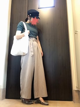 「メゾン キツネ(MAISON KITSUNE)」｜「アイテム（パンプス）」を使った、ぱゆさん（レディース・157cm）の秋コーディネート