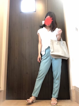 「ヤングアンドオルセン」｜「アイテム（パンツ）」を使った、ぱゆさん（レディース・157cm）の夏コーディネート