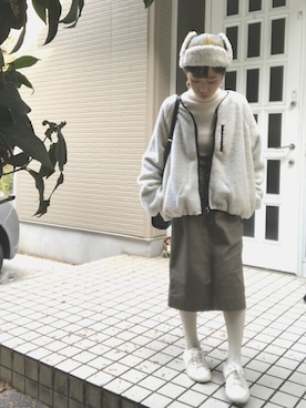 「Rohw master product（ロウマスタープロダクト）のアイテム」を使った、uさん（レディース・151cm）の冬コーディネート