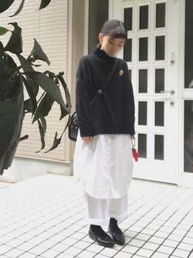 「YAECA」｜「アイテム（ワンピース/ドレス）」を使った、uさん（レディース・152cm）の春コーディネート