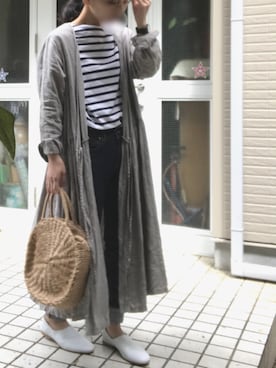 「カシュクール」｜「アイテム（スリッポン）」を使った、uさん（レディース・152cm）の春コーディネート