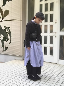 「earth music&ecology（アースミュージックアンドエコロジー）のORiental TRaffic Vカットパンプス（パンプス）」を使った、uさん（レディース・152cm）の春コーディネート