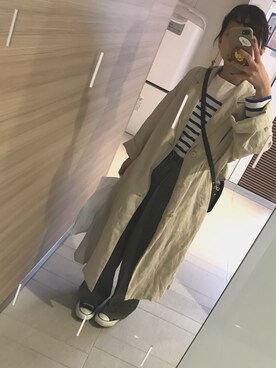「sm2rhythm（サマンサモスモスリズム）のアイテム（その他アウター）」を使った、uさん（レディース・152cm）の春コーディネート