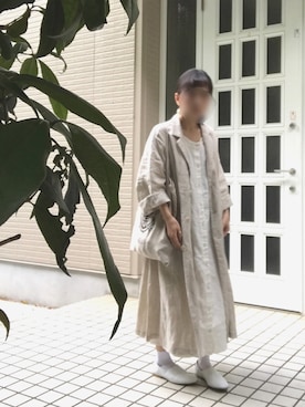 「sm2rhythm（サマンサモスモスリズム）のアイテム（その他アウター）」を使った、uさん（レディース・152cm）の春コーディネート
