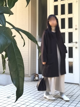 「chambre de charme（シャンブルドゥシャーム）のアイテム（その他アウター）」を使った、uさん（レディース・152cm）の冬コーディネート