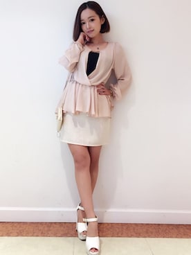 「CECIL McBEE（セシルマクビー）のアイテム」を使った、村崎英絵（むらさきはなえ）さん（レディース・146cm）の冬コーディネート