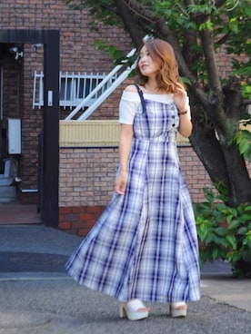 チェックワンピース インナーセットを使った人気ファッションコーディネート Wear