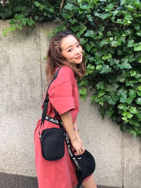 「CECIL McBEE（セシルマクビー）のアイテム（帽子）」を使った、村崎英絵（むらさきはなえ）さん（レディース・146cm）の夏コーディネート