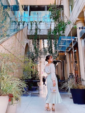 「CECIL McBEE（セシルマクビー）のアイテム」を使った、村崎英絵（むらさきはなえ）さん（レディース・146cm）の春コーディネート