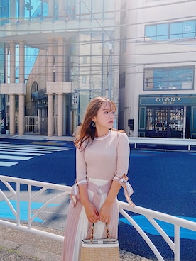 「CECIL McBEE（セシルマクビー）のアイテム（バッグ）」を使った、村崎英絵（むらさきはなえ）さん（レディース・146cm）の春コーディネート