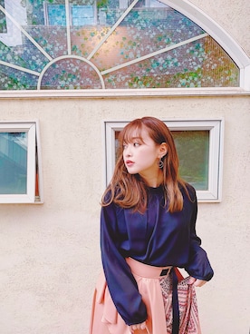 「CECIL McBEE（セシルマクビー）のアイテム（スカート）」を使った、村崎英絵（むらさきはなえ）さん（レディース・146cm）の春コーディネート