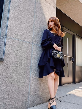 「CECIL McBEE（セシルマクビー）のアイテム（バッグ）」を使った、村崎英絵（むらさきはなえ）さん（レディース・146cm）の春コーディネート