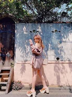 「CECIL McBEE（セシルマクビー）のアイテム（パンツ）」を使った、村崎英絵（むらさきはなえ）さん（レディース・146cm）の春コーディネート