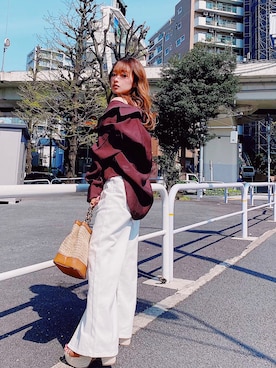 「CECIL McBEE（セシルマクビー）のアイテム（パンツ）」を使った、村崎英絵（むらさきはなえ）さん（レディース・146cm）の春コーディネート