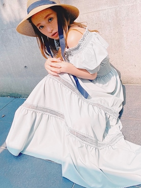 「CECIL McBEE（セシルマクビー）のアイテム（帽子）」を使った、村崎英絵（むらさきはなえ）さん（レディース・146cm）の春コーディネート