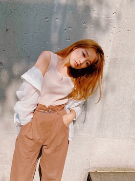 「CECIL McBEE（セシルマクビー）のアイテム（パンツ）」を使った、村崎英絵（むらさきはなえ）さん（レディース・146cm）の夏コーディネート