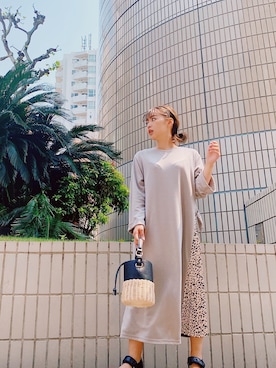 「CECIL McBEE（セシルマクビー）のアイテム（ワンピース/ドレス）」を使った、村崎英絵（むらさきはなえ）さん（レディース・146cm）の夏コーディネート