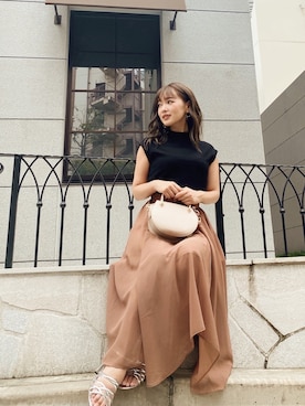 「CECIL McBEE（セシルマクビー）のアイテム（ワンピース/ドレス）」を使った、村崎英絵（むらさきはなえ）さん（レディース・146cm）の秋コーディネート