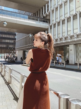 「CECIL McBEE（セシルマクビー）のアイテム（ワンピース/ドレス）」を使った、村崎英絵（むらさきはなえ）さん（レディース・146cm）の秋コーディネート