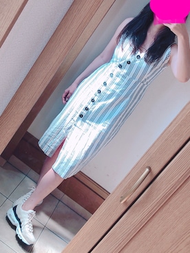 「NIKE（ナイキ）のナイキ エア マックス 95 プレミアム コントラスト ウィメンズシューズ / NIKE AIR MAX 95 PREMIUM CONTRAST（スニーカー）」を使った、miiさん（レディース・169cm）の夏コーディネート